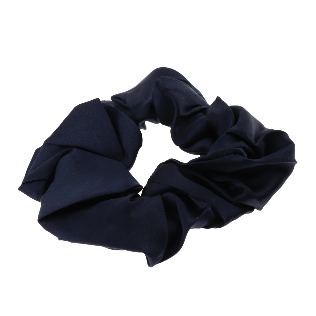100% Silk Hair Scrunchies Elastic Hair Band Soft Bobble Hair Tie Ponytail Holder Hair Accessory for Women Ladies Girls