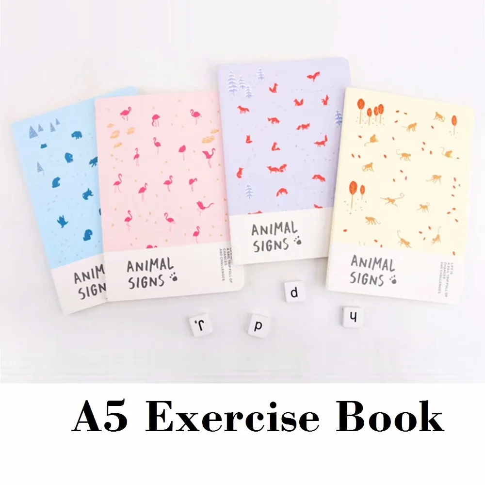 

A5 Animal Signs Exercise Book for Student Creativity School Composition Book School Accessories 210*142mm, 44 sheets/ 88 pages