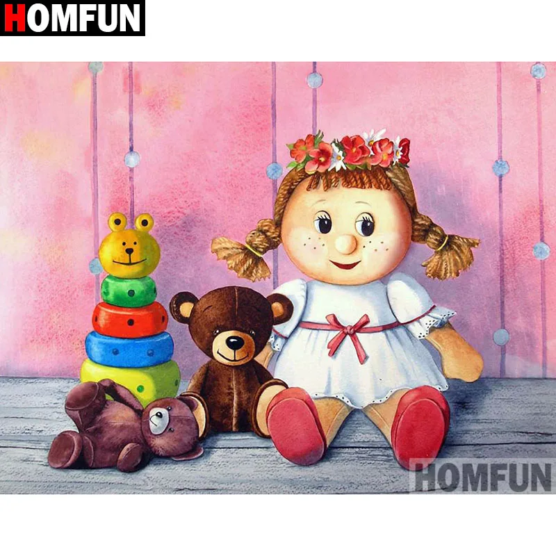 

HOMFUN Full Square/Round Drill 5D DIY Diamond Painting "Cartoon girl" Embroidery Cross Stitch 3D Home Decor Gift A13335