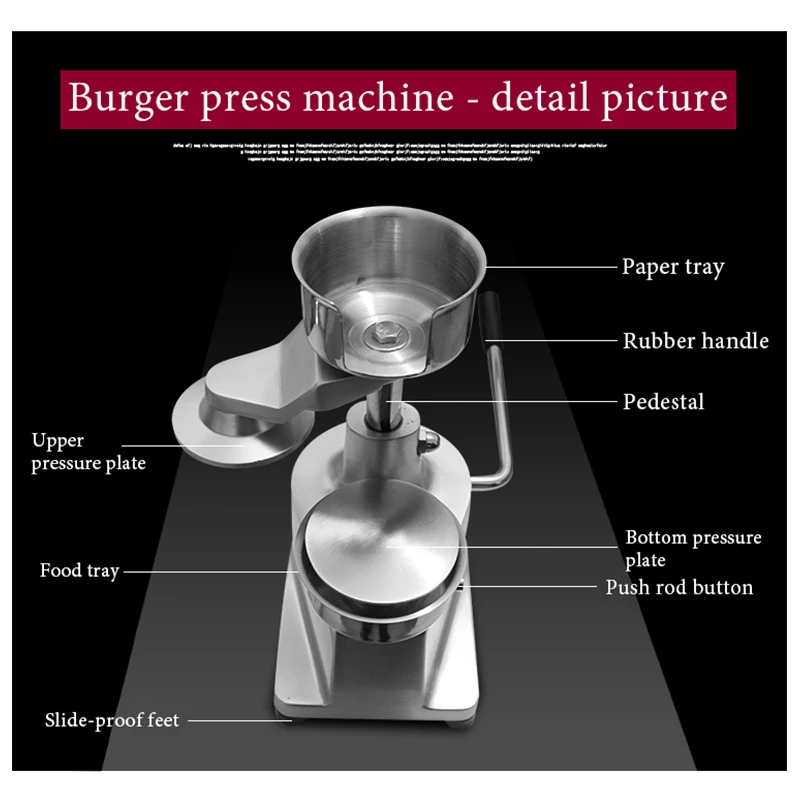 100 мм-130 мм Руководство гамбургер пресс устройство для приготовления бургеров мяса пирога формовочная машина гриль для говядины бургер-мейкер в хлебопекарном оборудовании