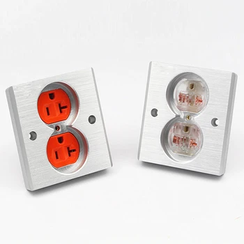 

86X86 Red copper Plated Phosphorus copper Power US AC Power Receptacle Wall Outlet Socket