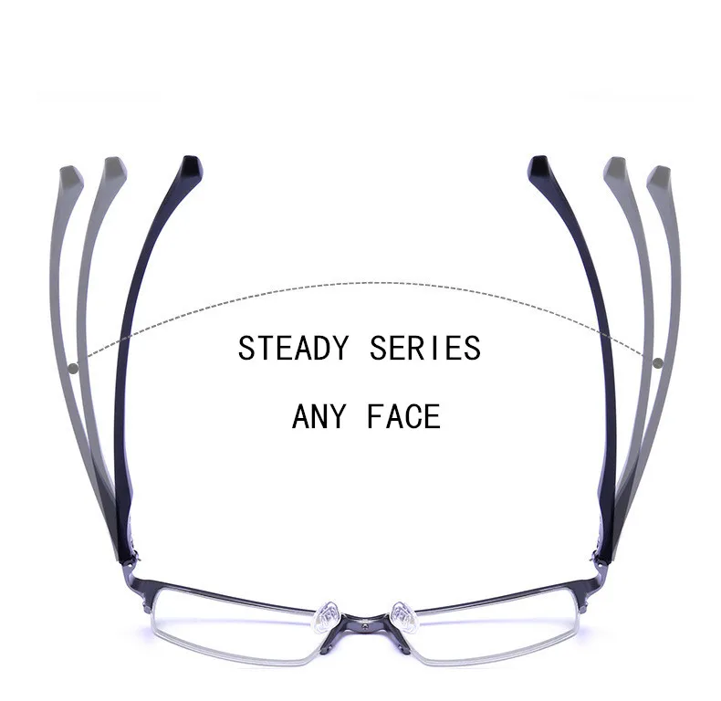Мужские компьютерные оптические очки с алюминиевой оправой UV400, антиусталость, защита от излучения, классические очки для близорукости, велосипедные очки