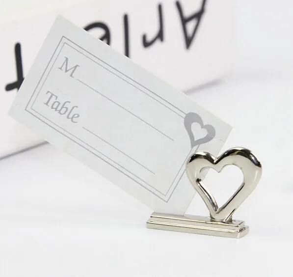 

Free Shipping 20pcs/lot Hollow Out Heart-shape Holder For Place Card/ Name Card In Party Decoration