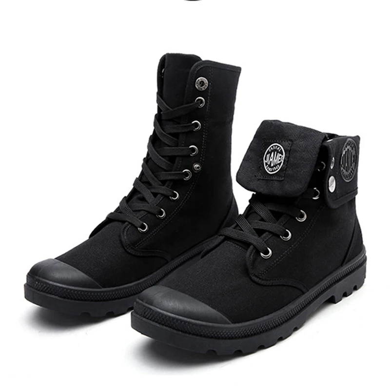 

Winter Men Shoes Fashion Military Boots Men Canvas Safety Shoes Autumn Ankle Boots Antiskid Botas Plus Size zapatos de hombre