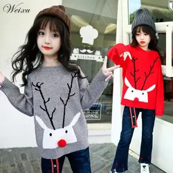 Weixu Baby Girls Invierno Tops Ropa Niños Navidad de Punto Cardigan Ciervos Suéter Niño Suéter Completo para Niña Pequeña 8 Años Weixu Baby Girls Invierno Tops Ropa Niños Navidad de Punto Cardigan Ciervos Suéter Niño Suéter Completo para Niña Pequeña 8 Años