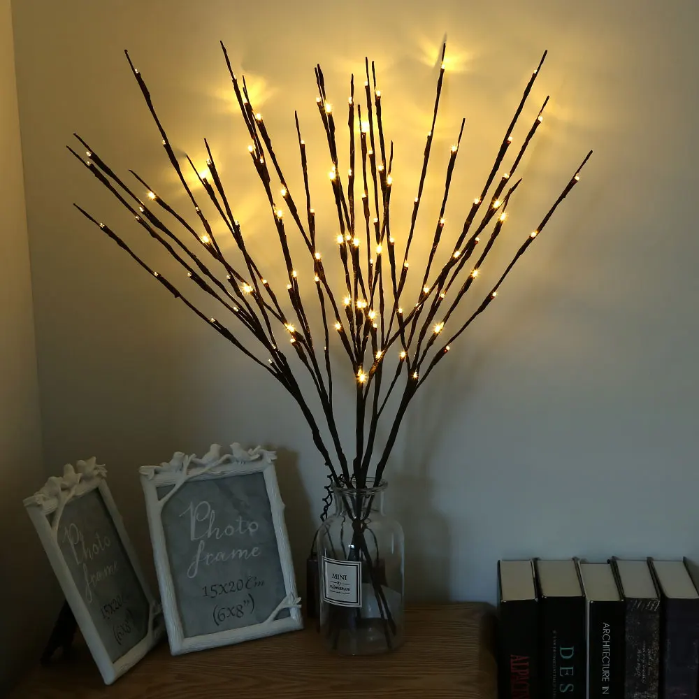 

5M 5 Pcs LED Branches Light Battery Powered Fairy Decorative Lamp Night Light Willow Twig Lighted Branch for Home Room Decor