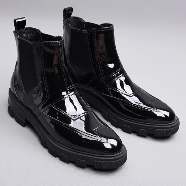 platform slip on boots