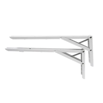 

12-inch Length 90 Degree Metal Spring Loaded Triangle Folding Shelf Brackets Support 2pcs