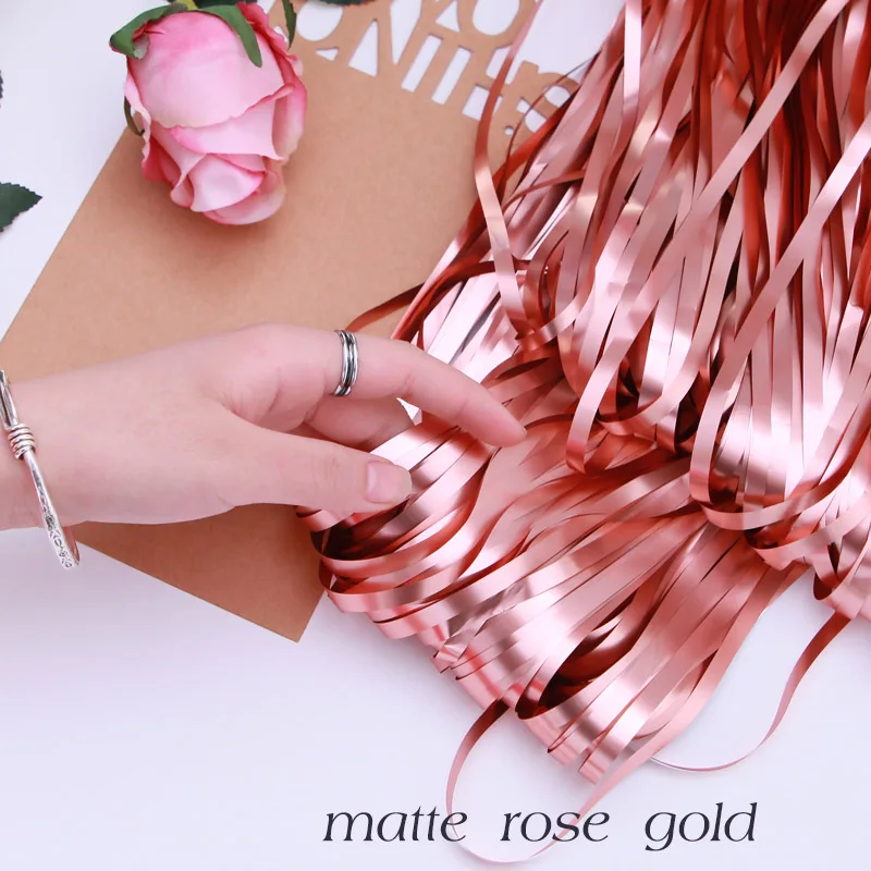 Свадебное украшение, занавеска из фольги с блесной, занавеска на день рождения, свадьбу, блесток, фон для взрослых, единорог, вечерние занавески на стену для детского душа - Цвет: matte-rose gold