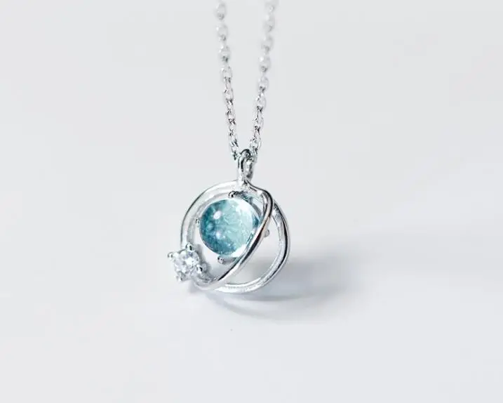 Authentic 100 REAL. 925 Sterling Silver FINE Jewelry Blue