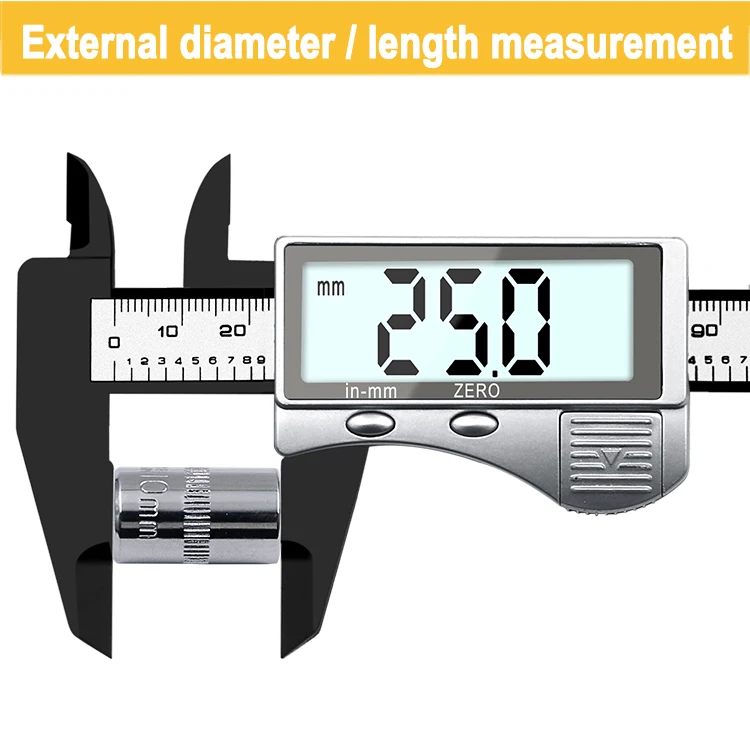 Цифровой штангенциркуль 0-150 мм Метрическая дюймовая фракция Электронный штангенциркуль микрометр измерительные инструменты