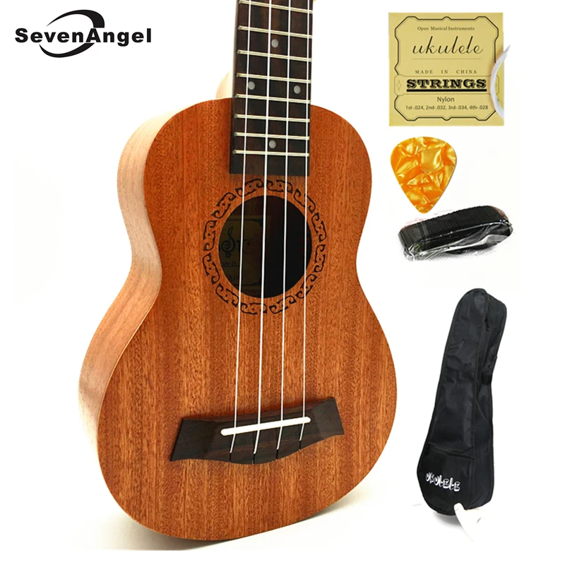 SevenAngel Ukulele Concert Soprano Tenor Ukelele Mini Acoustic Guitar Electric Ukelele Guitarra String Instruments W Pick