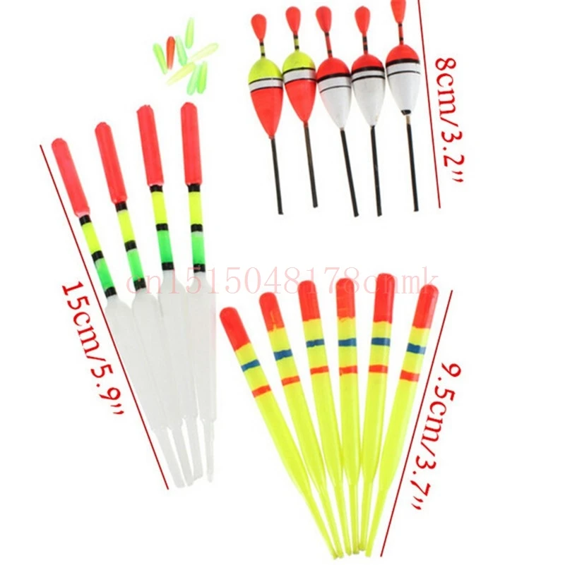 

15 pcs. / Set. various sizes Fishing Lure Floats slip bobbers drift tube light