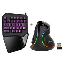 Delux T9 Pro Gaming keyboard Wired Professional Keyboard Single Hand Keypad Ergonomic Vertical Mouse Mice Computer Gaming Mous