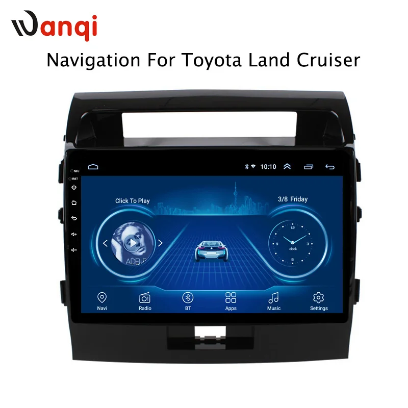 

10.1 inch Android 8.1 2.5D Tempered HD Touchscreen Radio for Toyota land cruiser 2007-2012 with Bluetooth USB WIFI support SWC