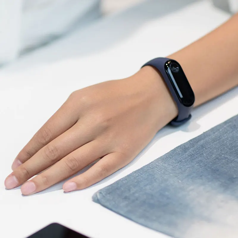 Умный фитнес браслет Xiaomi Mi Band 3 оригинальный MiBand большой сенсорный экран OLED