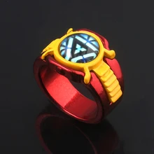 Супергерой Железный человек дуга реактор кольцо для мужчин Мстители эндшпиль Бесконечность войны танос сила кристалл кольцо для женщин поклонников сувенир подарки