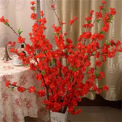 65 см искусственная вишня Весна сливы с цветущей веткой персикового дерева Шелковый цветок дерево декор P20