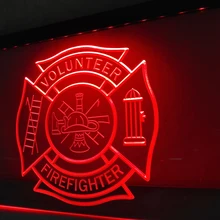 LK871-пожарный Волонтер Пожарный знак deptneon домашний декор ремесла