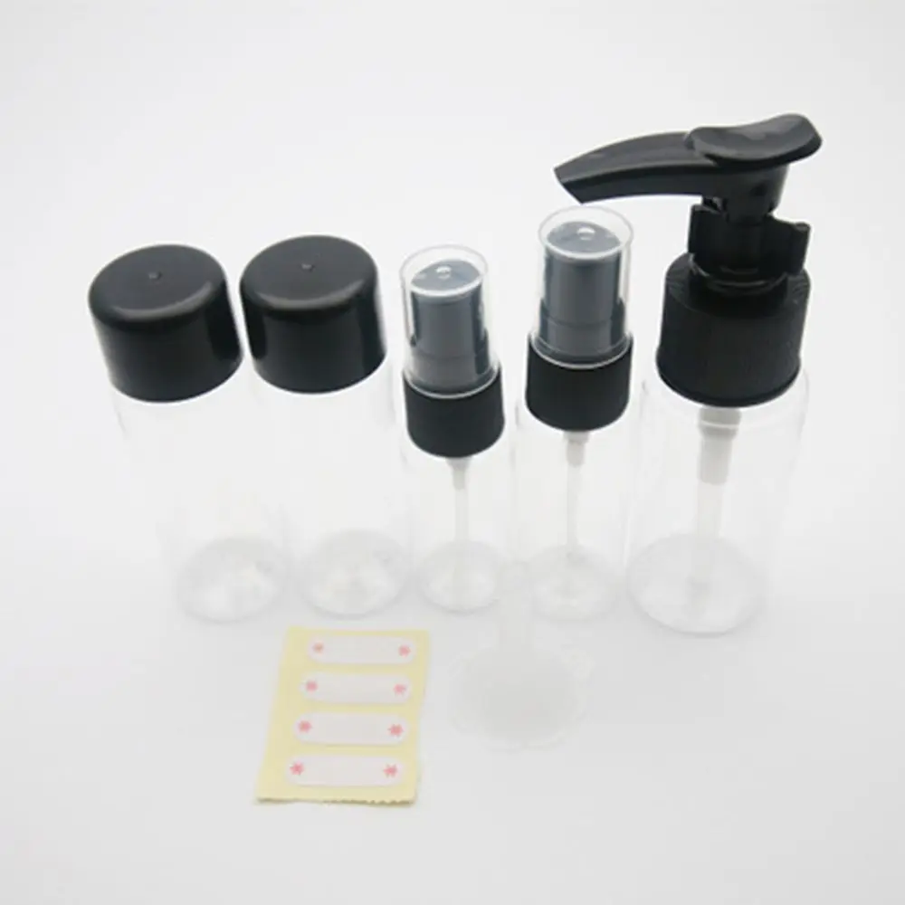 7Pcs Set Portable Transparent Plasic Travel Kit Make Up Spray Bottle Refillable Bottles Cosmetic Bottles For 2