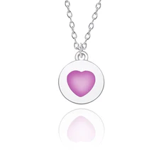 Cute Red Love Female Small Fresh Enamel Heart-Shaped Clavicle Pendant Necklace Chain Temperament Chain Necklace Ladies Gift flash shaped pendant chain necklace