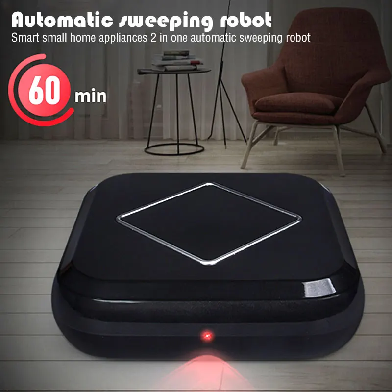 

2in1 Rechargeable Auto Cleaning Robot Auto Sweeping Robot Hair Home Electric Vacuum Cleaners Household Mop Smart Vacuum Cleaner
