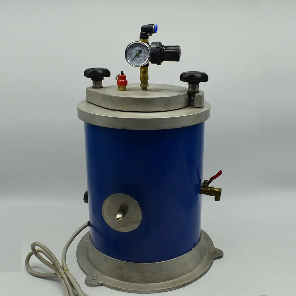 2.5kg Capacity Jewelry Vacuum Wax Injector Air Pressure Round Columnar