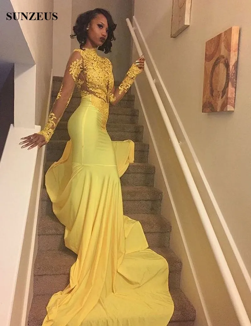 Prom Dress Yellow and Brown