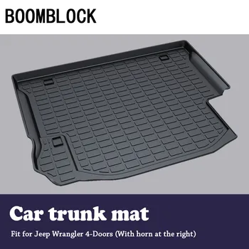 

BOOMBLOCK Car Special Trunk Floor Foot Mat Pad Non-slip Dustproof For Jeep Wrangler 4-Doors with Horn on The Right Side JK 11-17