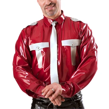 

0.6MM Thickness Latex Coat Rubber Men's Outfit Suit