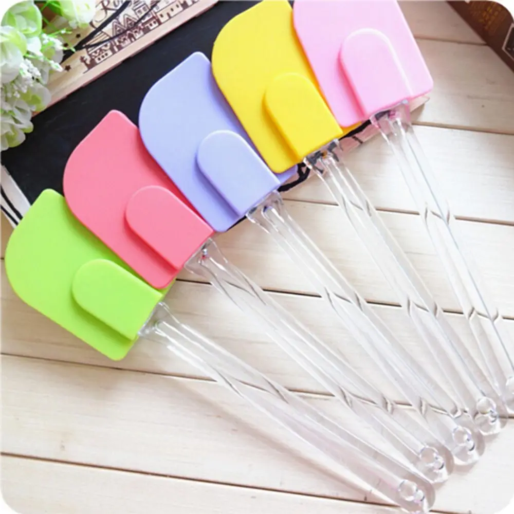 

1Pcs Pastry Tools Silicone Spatula Baking Scraper Cream Butter Handled Cake Spatula Cooking Cake Brushes Decorating Tools
