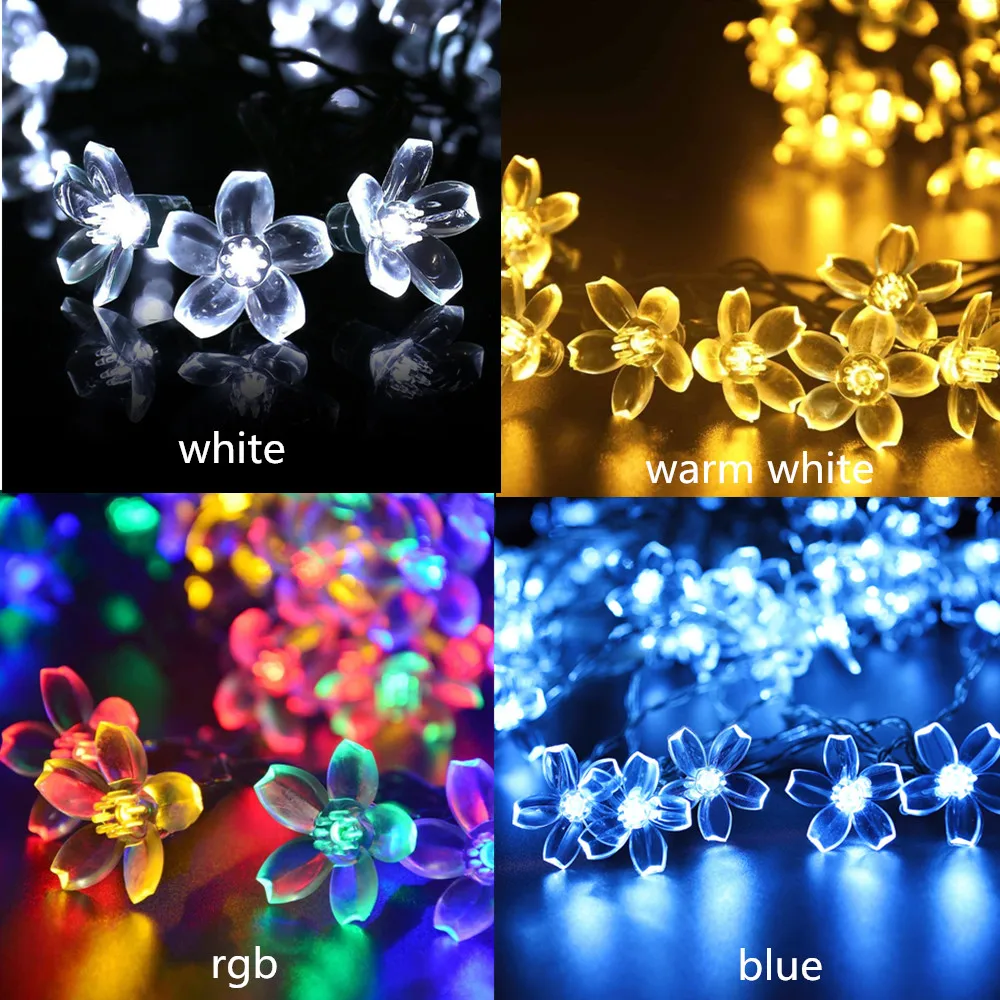 rgb white warm white blue peach solar lamp 