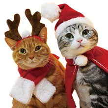 Одежда для домашних животных, собак, кошек, костюм на Хэллоуин, кошка, шляпа, шарф, костюм, плащ, наряды для домашних животных на год, костюм, плащ, Рождественская одежда, mascotas