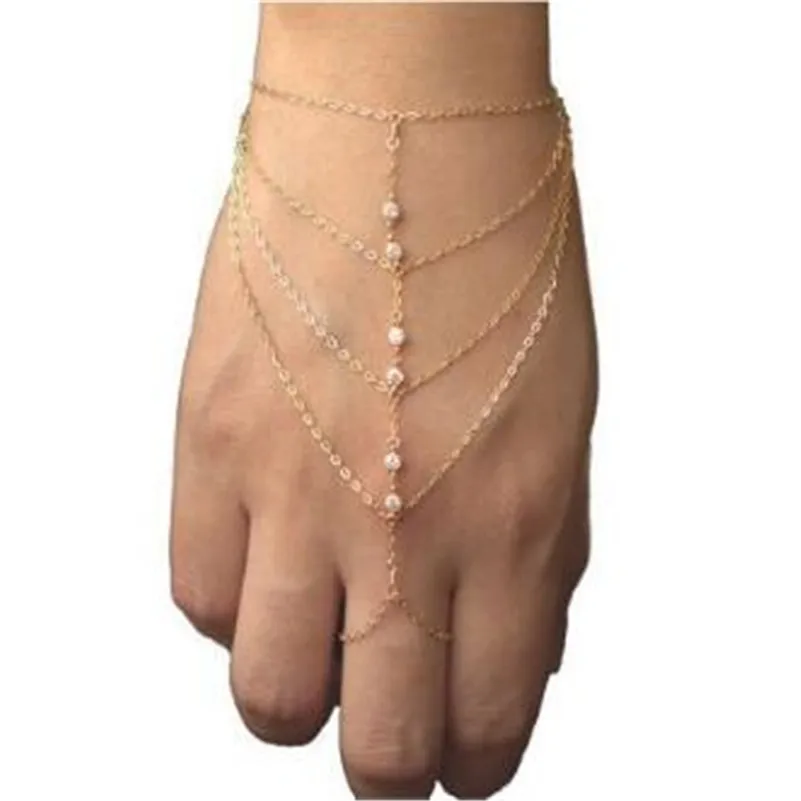

Lusion Bohemian Crystal Multilayer Simple Bracelet Fashion Metal Opening Bangle Women's Party Jewelry Accessories Femme New