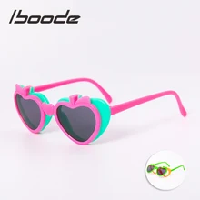 Iboode флип-ап солнцезащитные очки дети мальчики девочки Милая форма в виде фруктов солнцезащитные очки пластиковые детские очки винтажные круглые флип-очки
