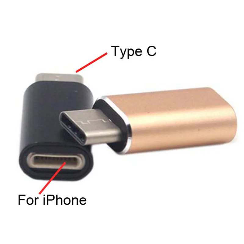 

For Apple Adapter Female to USB-C Type-C Male Charger Cable Adapter for Samsung S8 Huawei P9 P10 For Apple Connector to Type c
