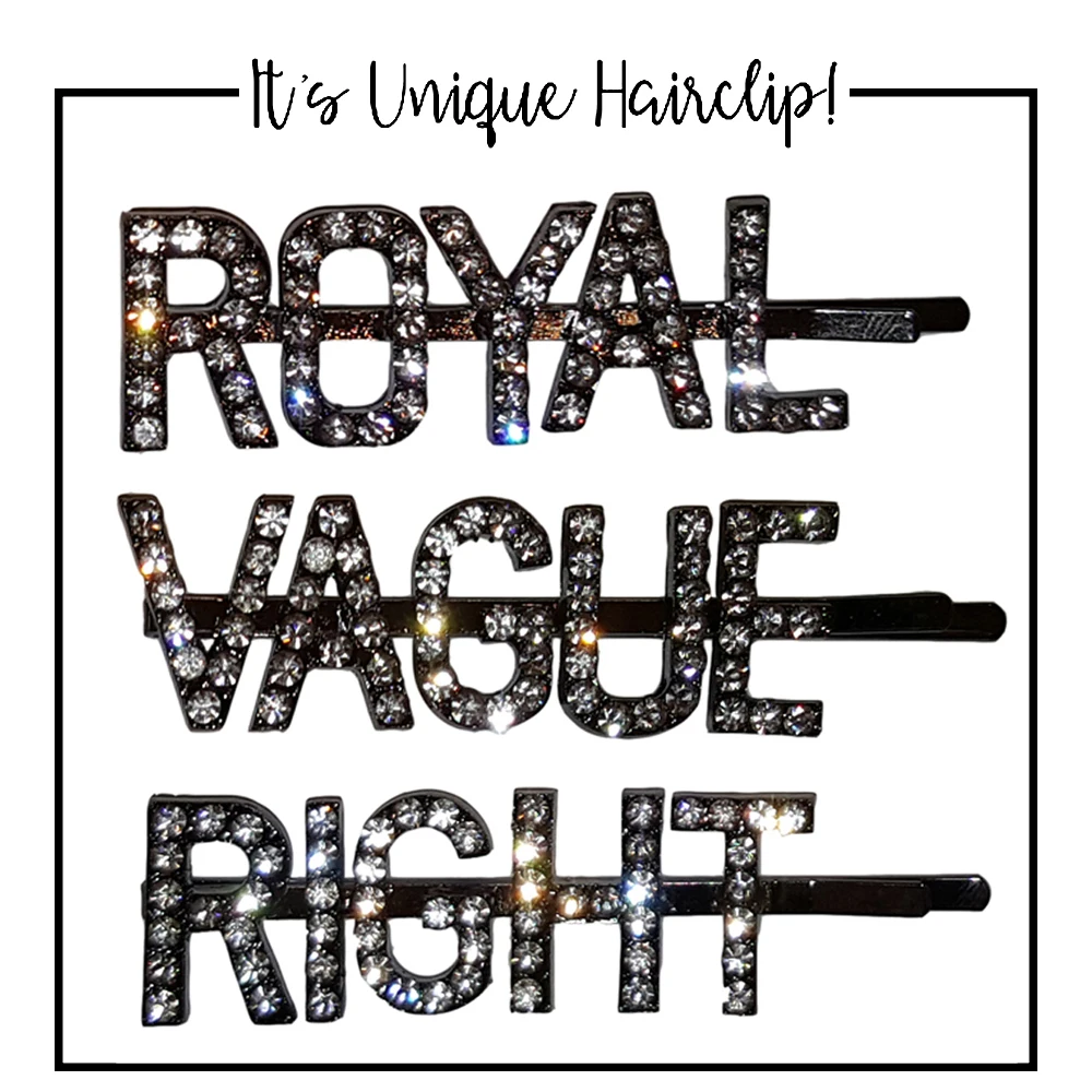 

Crystal Word "ROYAL" Hairpin Girl Hair Clips Wedding Bridal Hair Accessories Unique Personalized Letters Barrettes Hair Pins