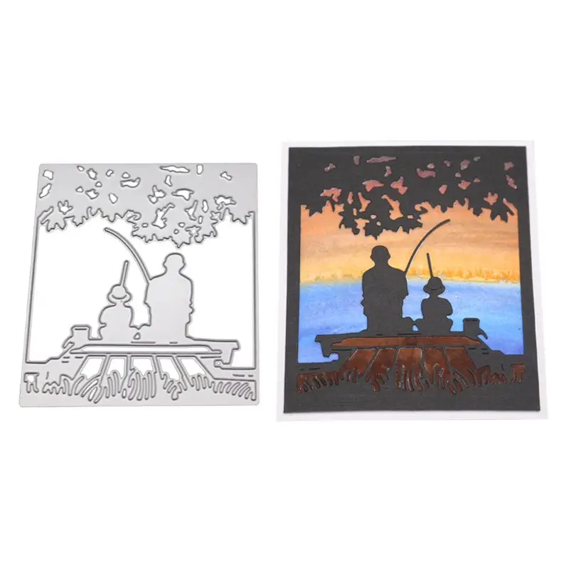 

Fishing Metal Cutting Dies Stencil DIY Scrapbooking Album Stamp Paper Card Embossing Craft Decor