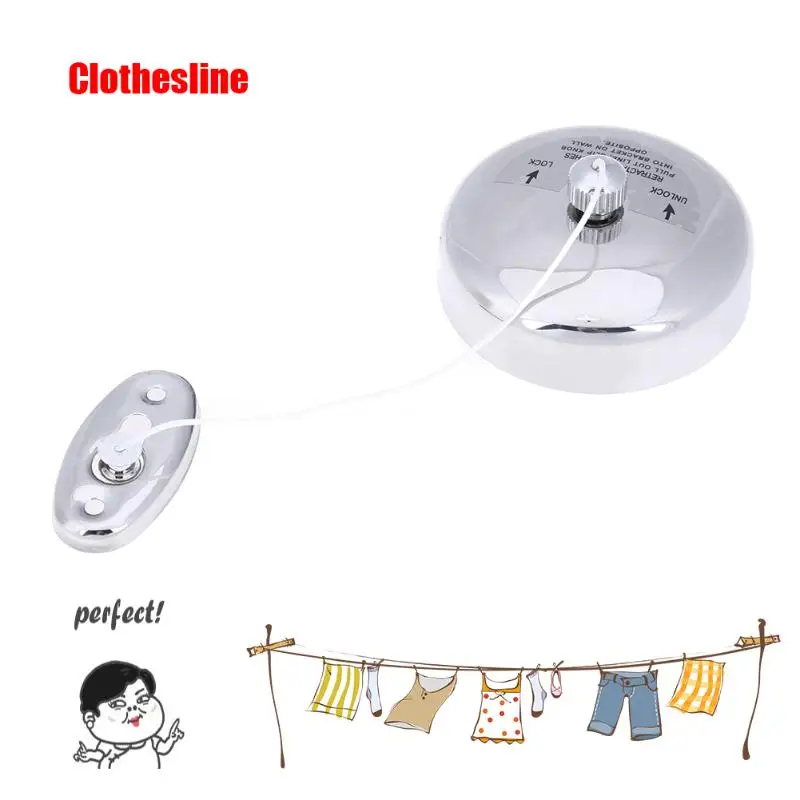 2.5m Steel Clothesline Rope Retractable Clothesline Indoor Stainless