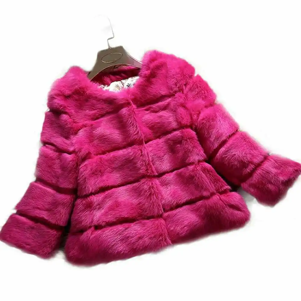 

New Free Shipping Real Genuine Natural Rabbit Fur coat Female Women Fur jacket Short Design Waistcoat Low big size 2017 winter