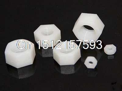 

Free Shipping 100pcs M10 Nylon Screw Nut Hexagonal Standoff Spacer White