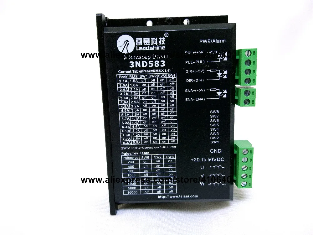 

Free shipping Leadshine 3ND583 3 pieces per lot 3 Phase Analog Stepper Drive Max 50 V 8.3A High performance low noise