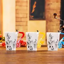 24 стиль высокое качество Творческий Гитары барабан фортепианной музыки рукоятка кружка Керамика кружка Кофе Чай чашки/подарок новинка