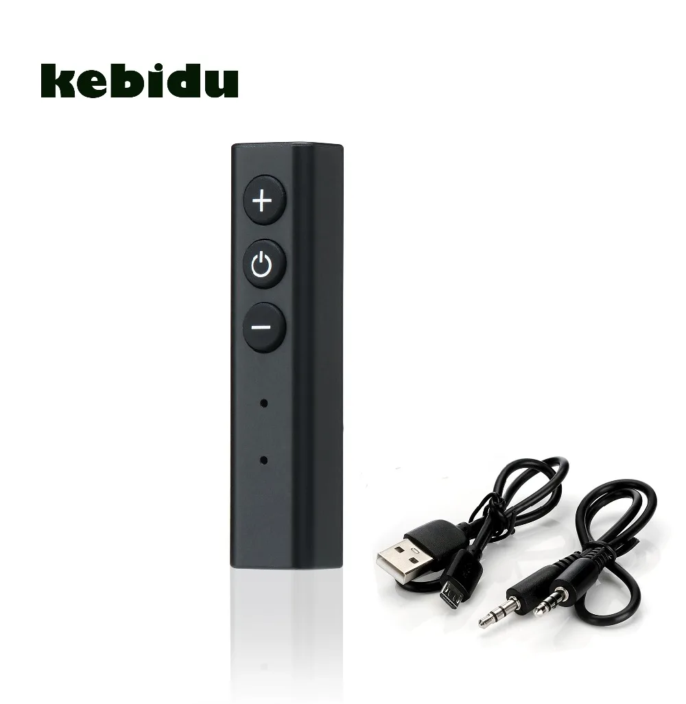 Беспроводной музыкальный адаптер Kebidu для проводных гарнитур с зажимом ручки