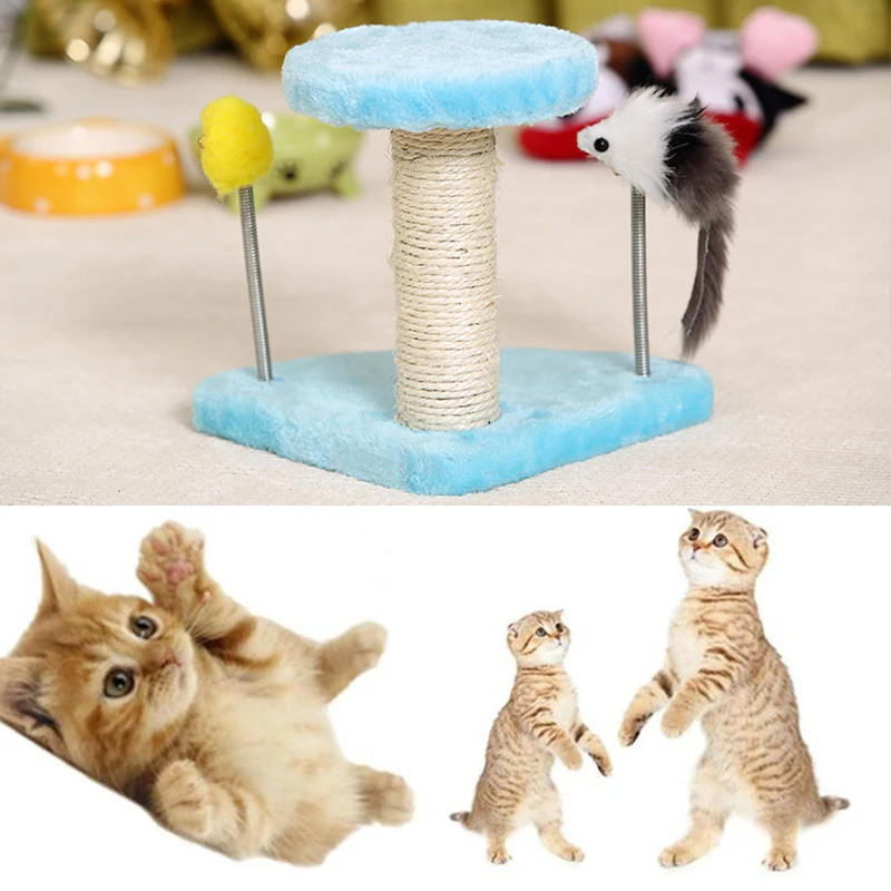 Cat Toy Scratching Post Wood Climbing Tree Ball Cat Toy Climbing Frame