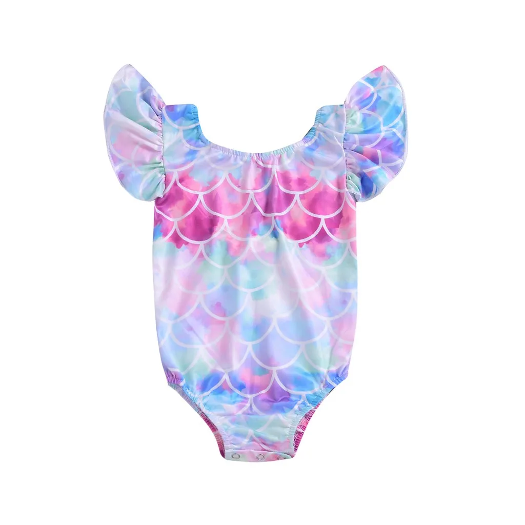 

Kid Baby Girls Mermaid Scales Leotard One Piece Swimsuit Swimwear for Girls Bikini Fish Scales Bathing Suit Baby Clothing