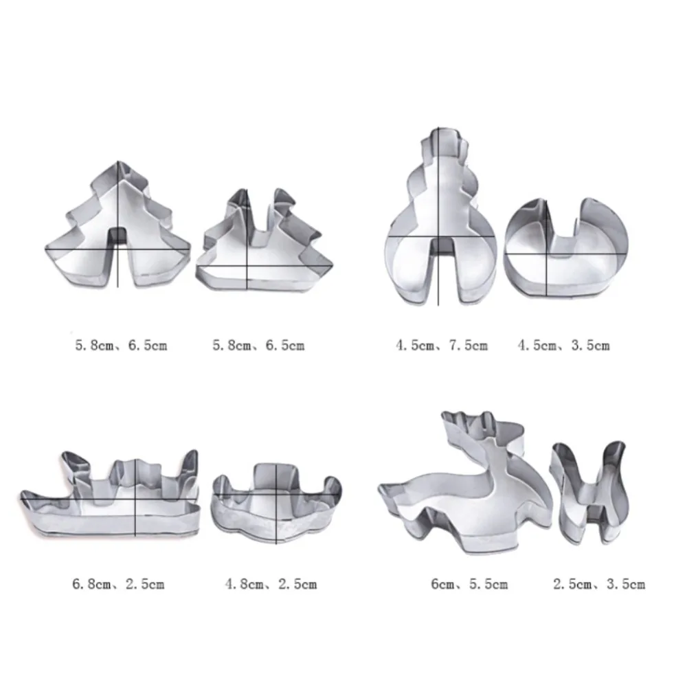 10 шт./8 шт. 3D пряничный домик из нержавеющей стали Рождественский сценарий набор резаков для печенья формы для выпечки