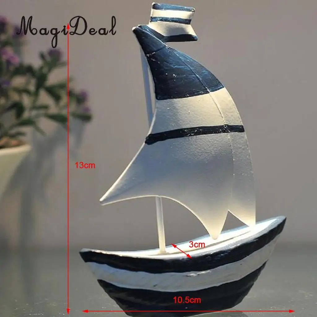 MagiDeal 5'' Nautical Wooden Handcrafted Ship Model Sailing Boat Tabletop Ornament for Kids Children Toy Great Gift 3Kinds