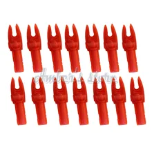 50 шт./лот красный Пластик стрельба из лука Стрелка НОК для ID 6 мм диаметр 8 мм стрелки