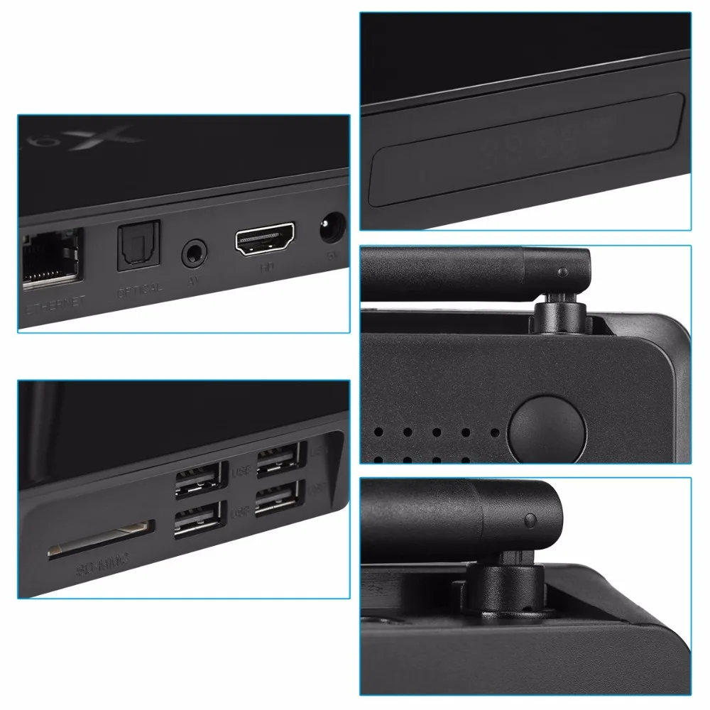 ТВ приставка X92 с восьмиядерным процессором Amlogic S912 Android 6 0 2 4 ГГц/5 8 ГГц Wi Fi HD 2.0a со
